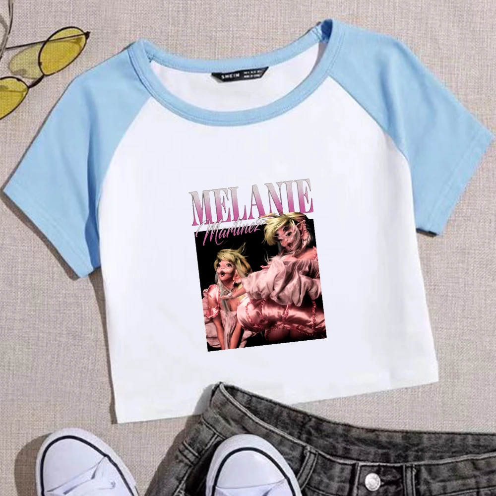 Melanie Martinez The Trilogy Tour 2024 Crop Tops T-Shirt Girls Fans Gift Regular O-Neck Short Sleeves Fashion Super-short Casual