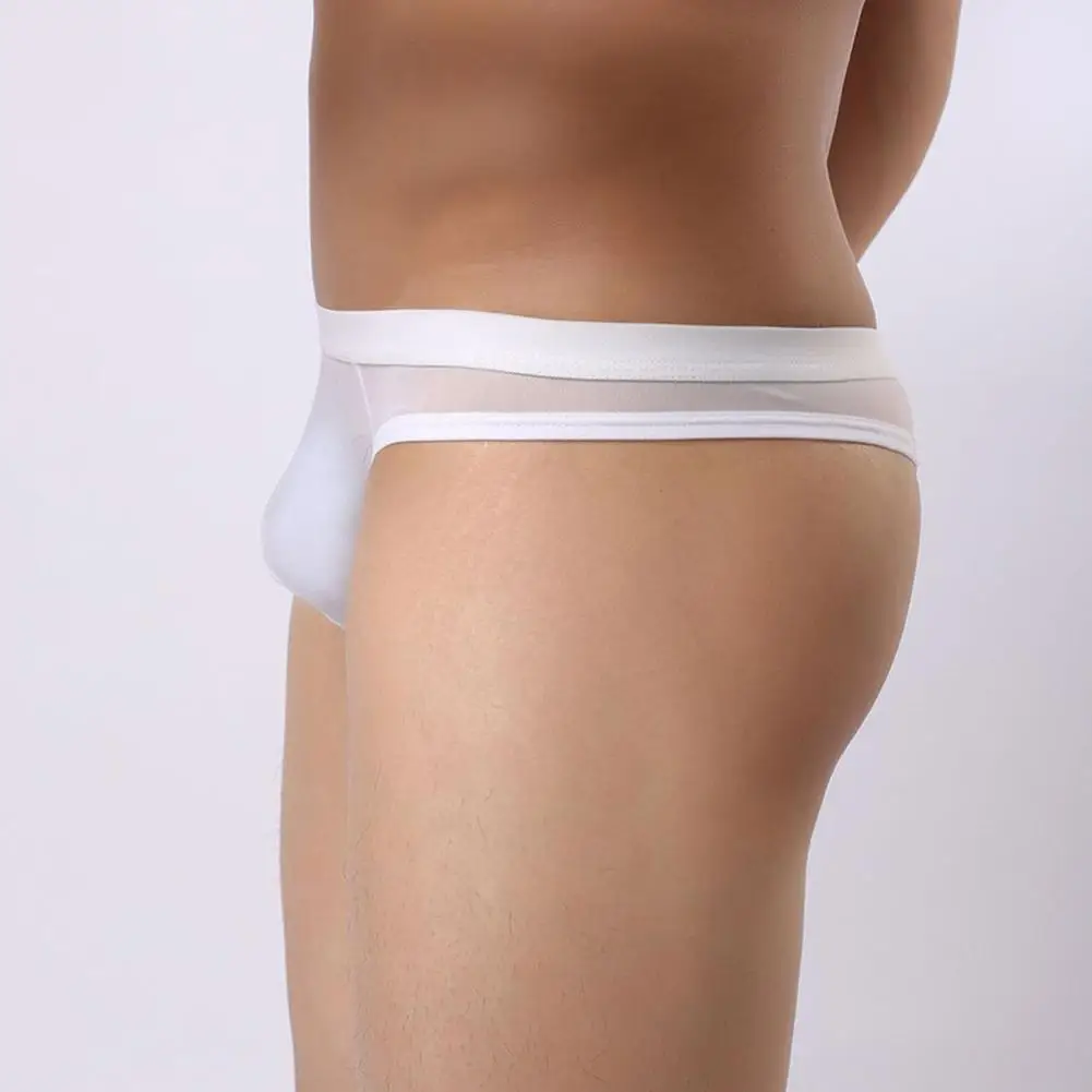 Men Mesh Sheer Breathable Pouch See Through Underpants Pantie Briefs Underwear Male Lingerie Sexy Shorts U Convex Pouch