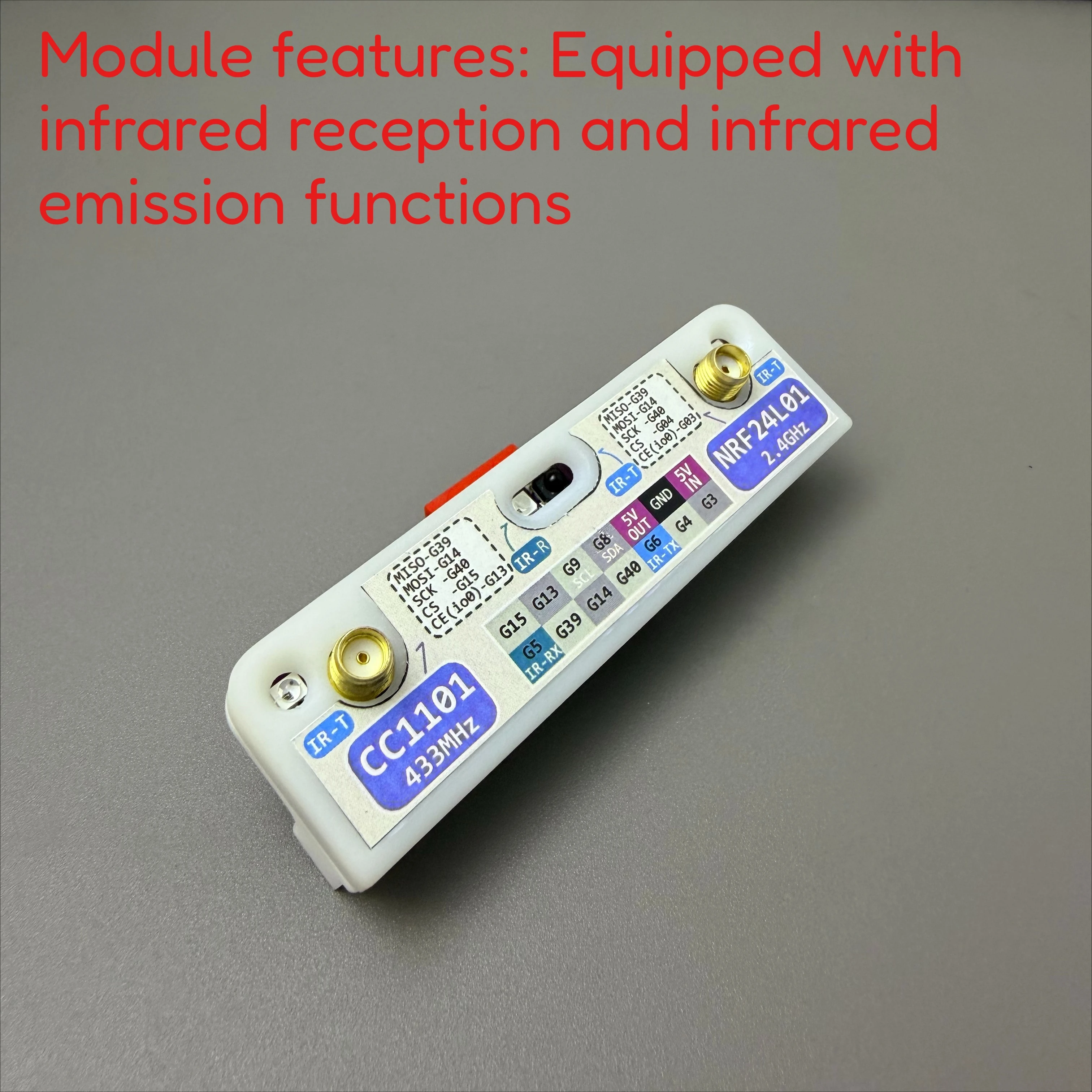 CC1101 NRF24L01 2-in-1  Module with Case for M5Stack Cardboard ADV  Suitable for Bruch firmware