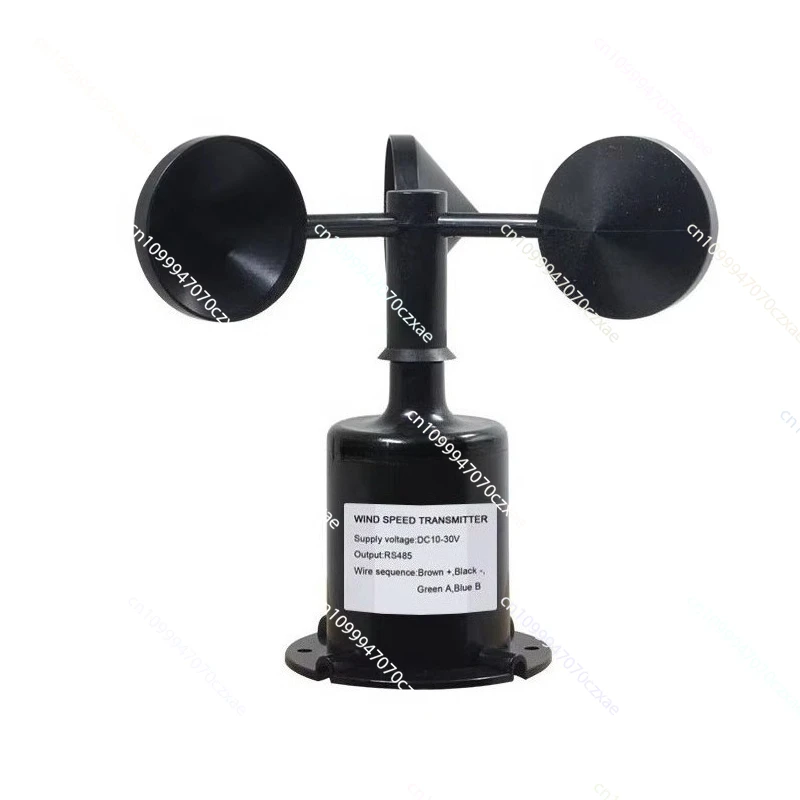 

3 Cup Anemometer Wind Speed Sensor RS485 4-20mA Waterproof with Cable