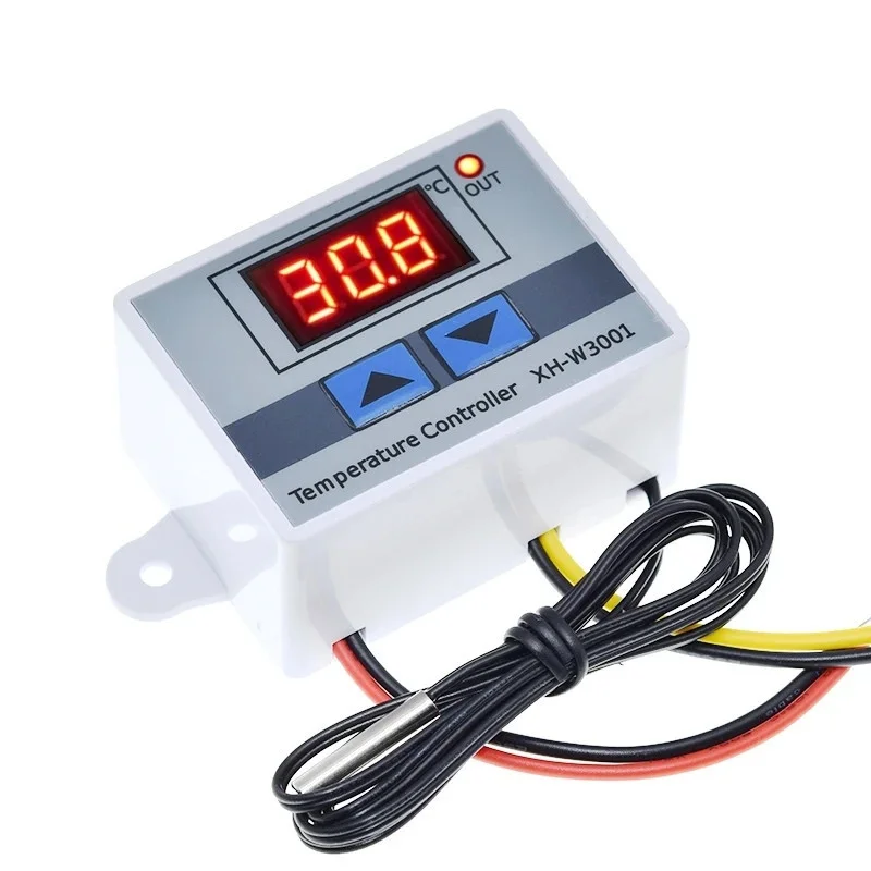 Xh-w3001 10a 12v 24v 110v 220v Ac Digital Led Temperature Controller For Incubator Cooling Heating Switch Thermostat Ntc Sensor