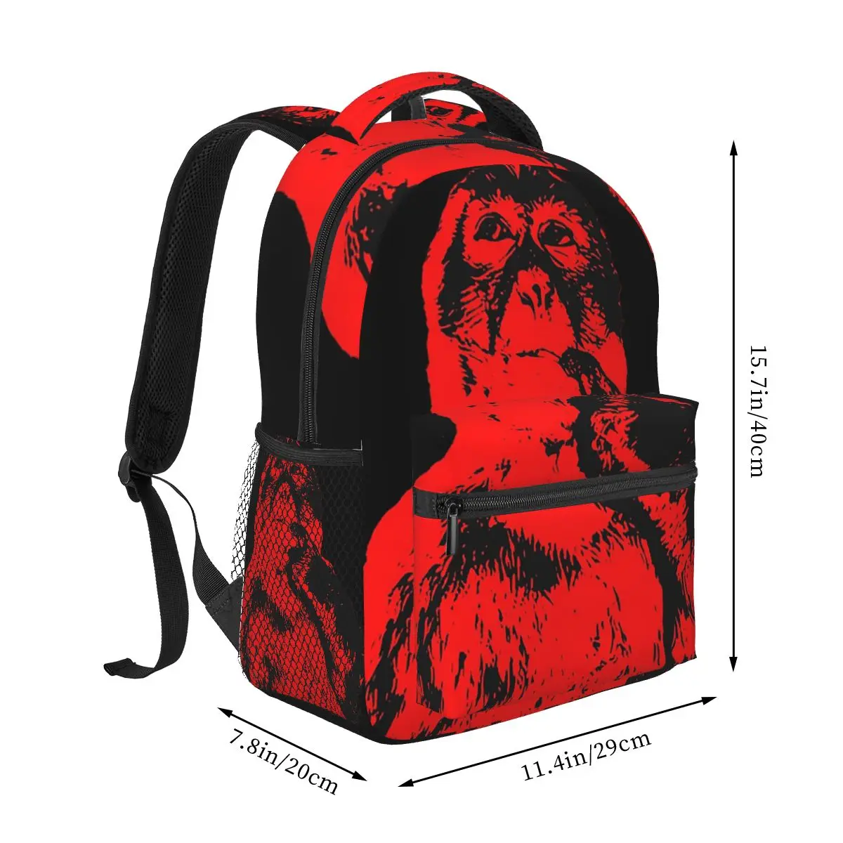 I Do Not Think Therefore I Do Not Am Monkey Meme Backpack Student Boys Girls BookBag Kids School Bag Shoulder Bags for Men Women