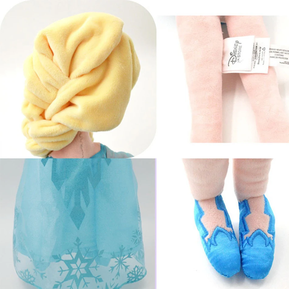 40cm Anime Frozen Plush Princess Anna Kawaii Doll Snow Queen Princess Anna Elsa Soft Stuffed Toys Gifts For Girls Birthday Kids image 5