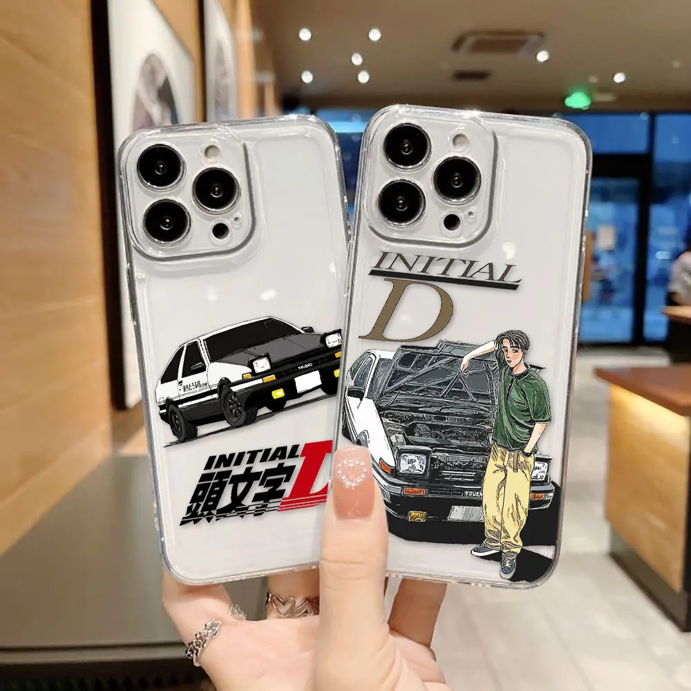 

I-Initial D AE86 Tail Light Vehicle Custom Photo Clear Phone Case For iPhone 16E 16 15 14 12 13 11 Pro 8 7 Plus X XR XS Max Case