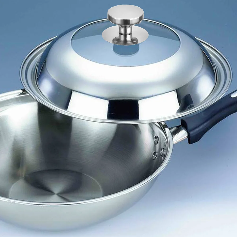 

2Pcs Pot Cover Knob Universal High Temperature Resistant Pot Lid Handle Replacement Easy Install Comfortable Kitchen