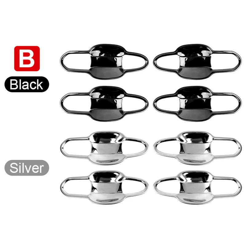 الفولاذ المقاوم للصدأ مقبض باب السيارة السلطانية غطاء الكسوة واقية ملصق لتويوتا RAV4 XA50 الهجين 2019 2020 2021 2022 2023 2024 #5