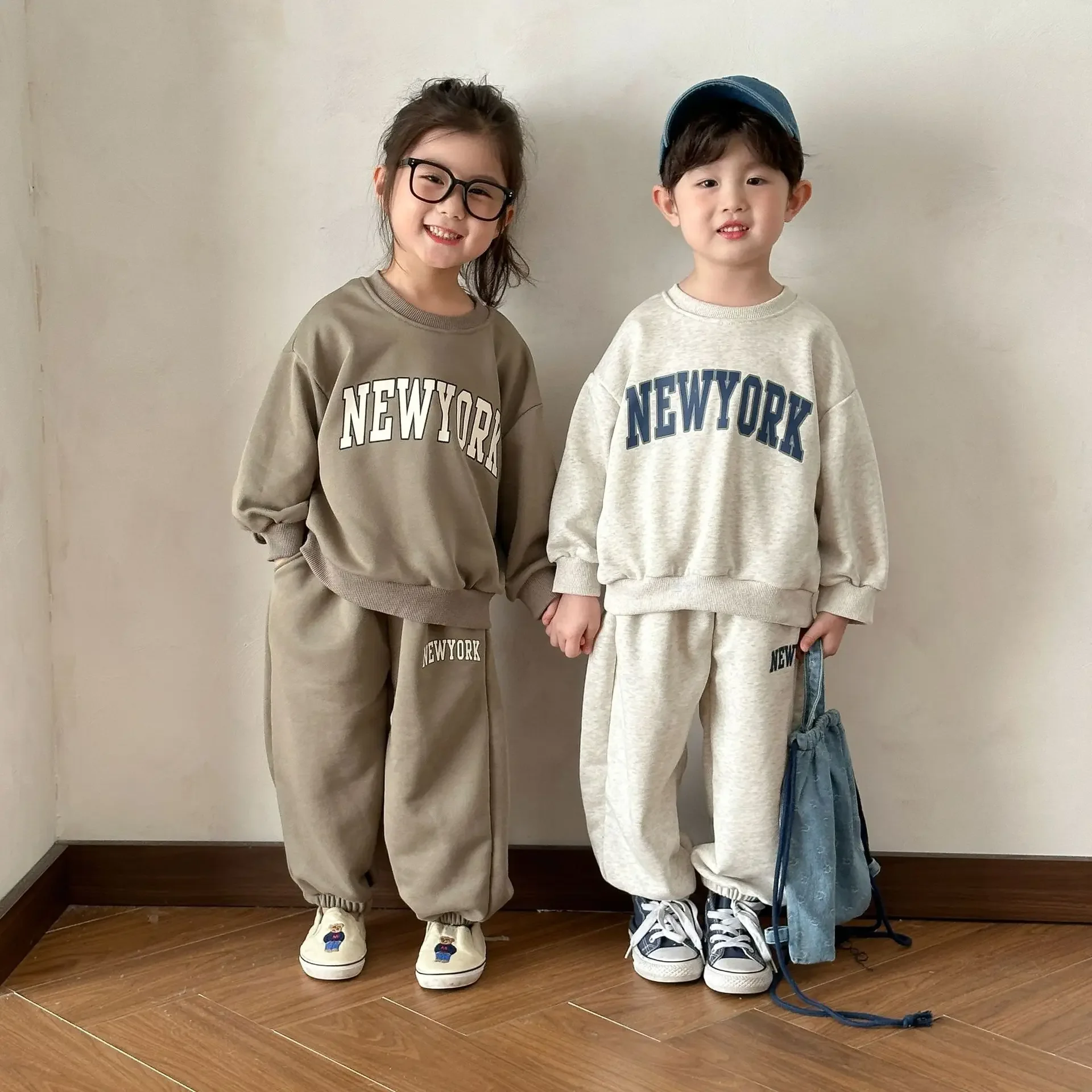 spring autumn baby sets cotton loose girls' sports tshirt and pants 2025 new casual clothes