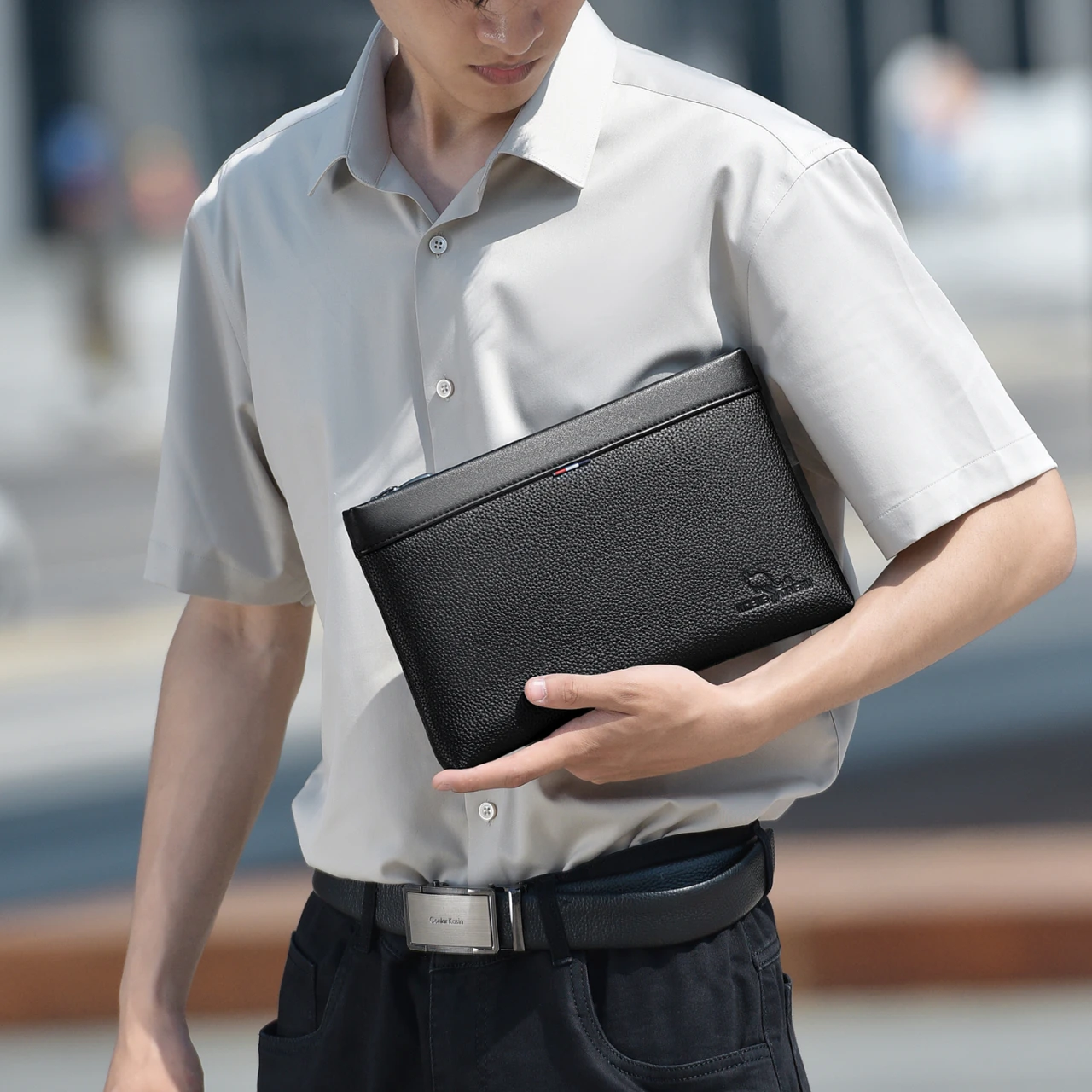 New Cowhide Luxury Brand Business Men Wallet Genuine Leather Man Clutch Bag Purse Casual Envelope Long Wallets Male Handy Bag