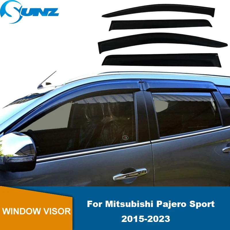 Car Window Visor Weather Guard For Mitsubishi Shogun Montero Pajero Sport 2015 2016 2017 2018 2019 2020 2021 2022 2023 2024