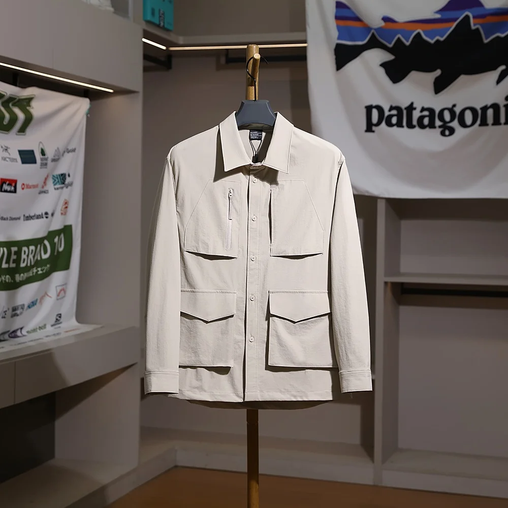 

Высококачественная мужская уличная повседневная рабочая одежда irt Jaet, ветрозащитная, универсальная, удобная, из смеси нейлона и полиэстера, Long Sve Classic Fit