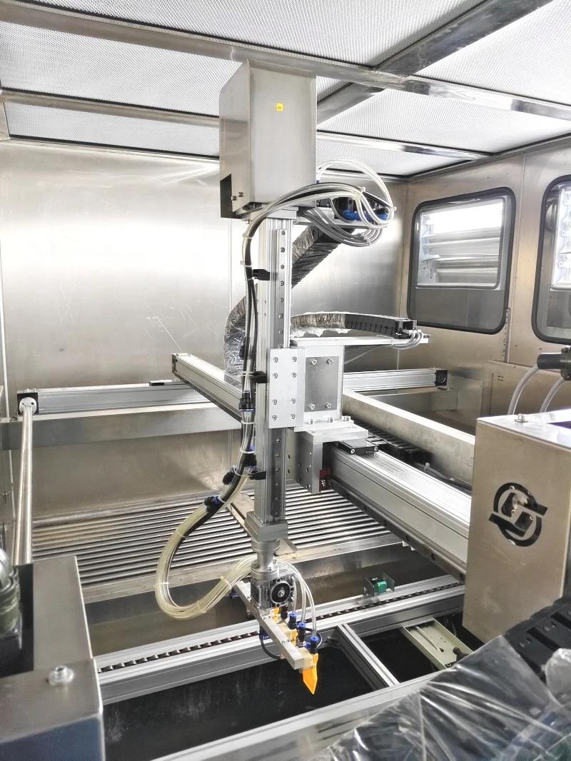 خط طلاء ذكي ذو 6 محاور يحرك الروبوت ± 0.1 مم دقة 99.9% دقة كشف عيوب الذكاء الاصطناعي لآلات طلاء المعادن #5