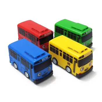 Plastic Kinderen Educatieve Cadeaus Verjaardag Model Bussen Mini Pull Back Bus Speelgoed Tayo Bus Auto