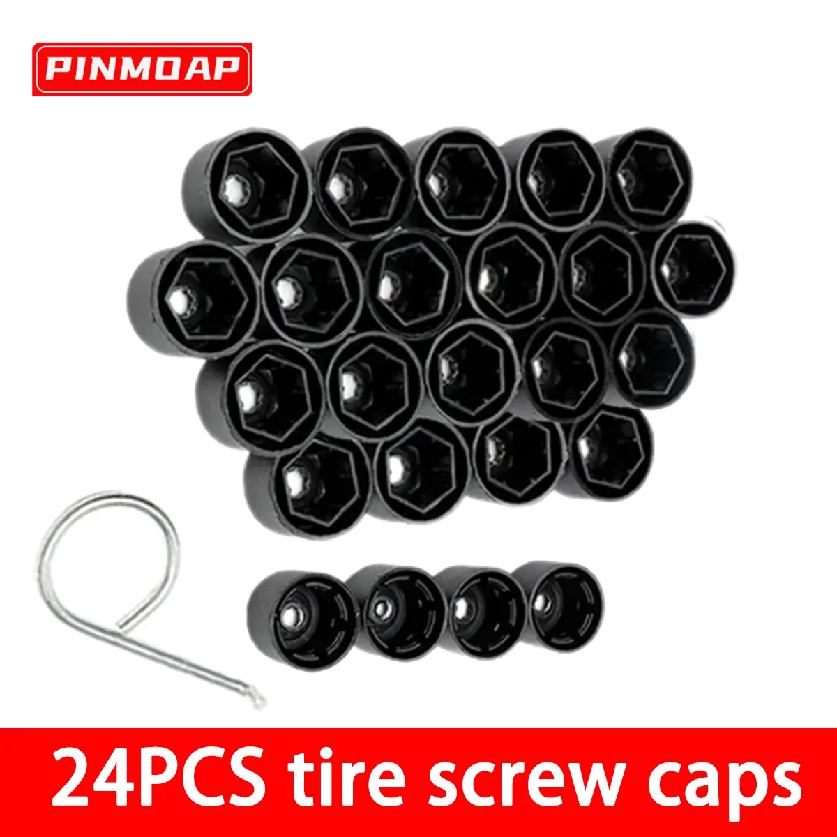 17mm 24PCS Car Tire Screw Covers Suitable For Volkswagen VW Golf MK4 Tires Screws External Dust Cover Protective Accessories