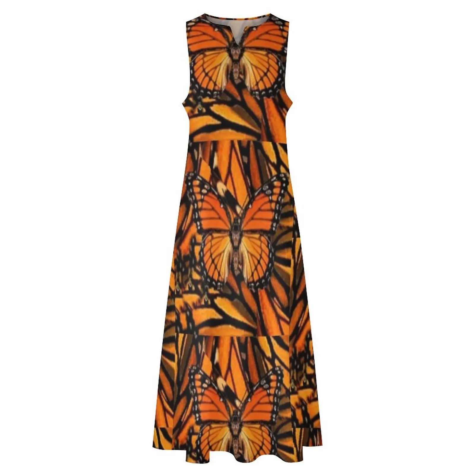 ARANCIONE MONARCHO BUTTERFLY PATTERNED LABORAZIONE Abito lungo Abbigliamento donna Abito da festa da donna di lusso Abito da ballo da sera