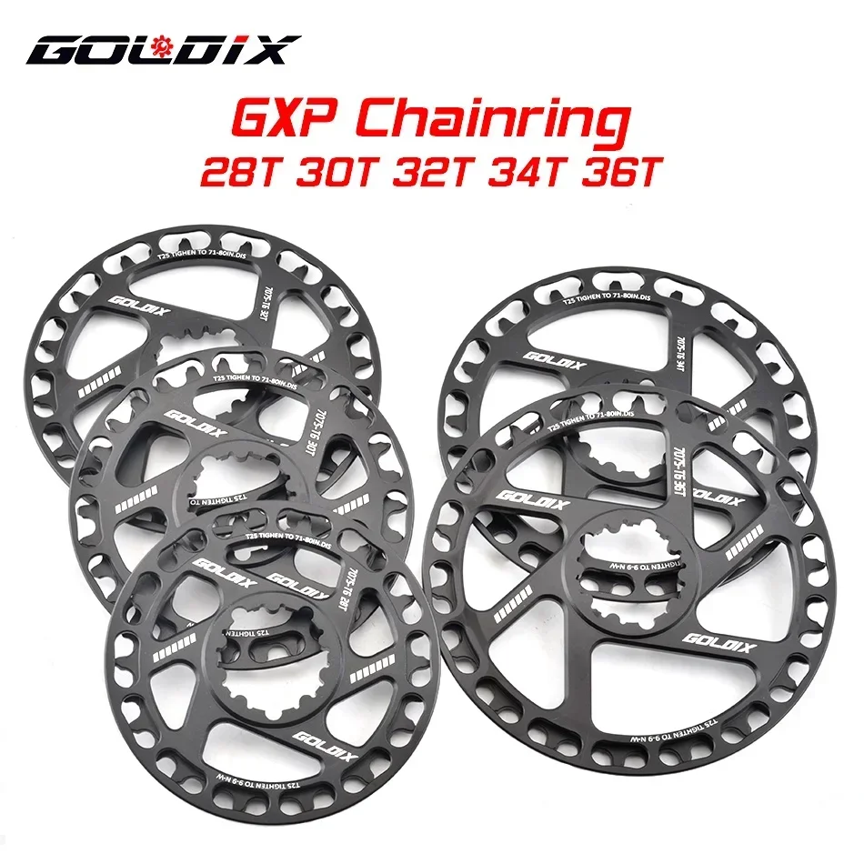 GOLDIX Children\'s Bicycle Crankset Chainring 28/30/32/34/36T Direct Mount Chainwheel for SRAM 3-Bolt Single Speed Crankset