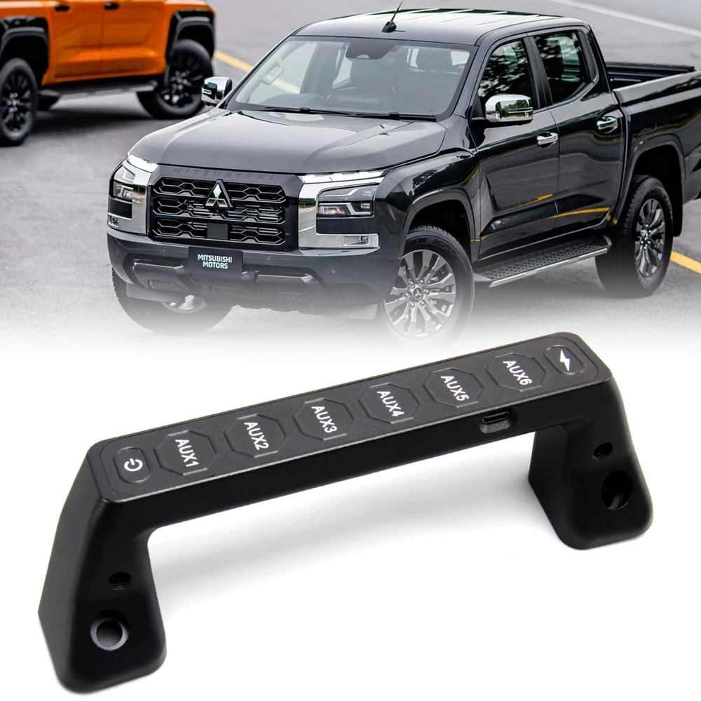 

4X4 Offroad Car 12V 24V ACC Line 6 Gang Wireless Control Grab Handle Switch Panel For Mitsubishi TRITON L200