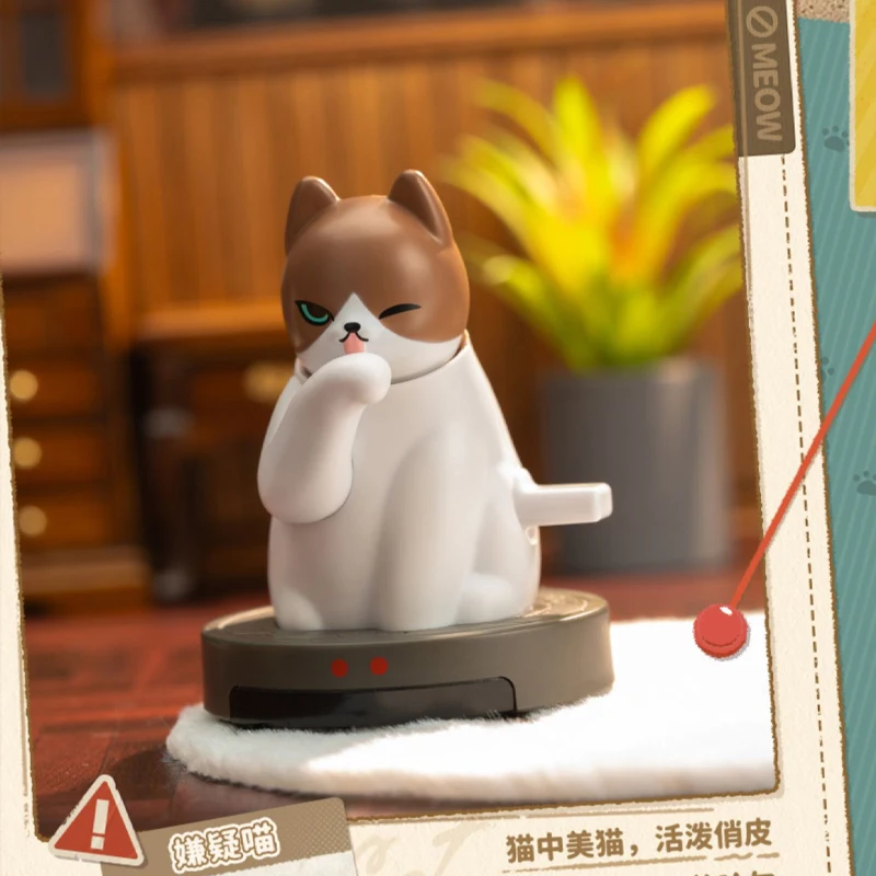 حقيقية العقعق قطف سلسلة آلة كنس القط صندوق أعمى شفاء لطيف القط رائعتين المنقولة هدية مزخرفة