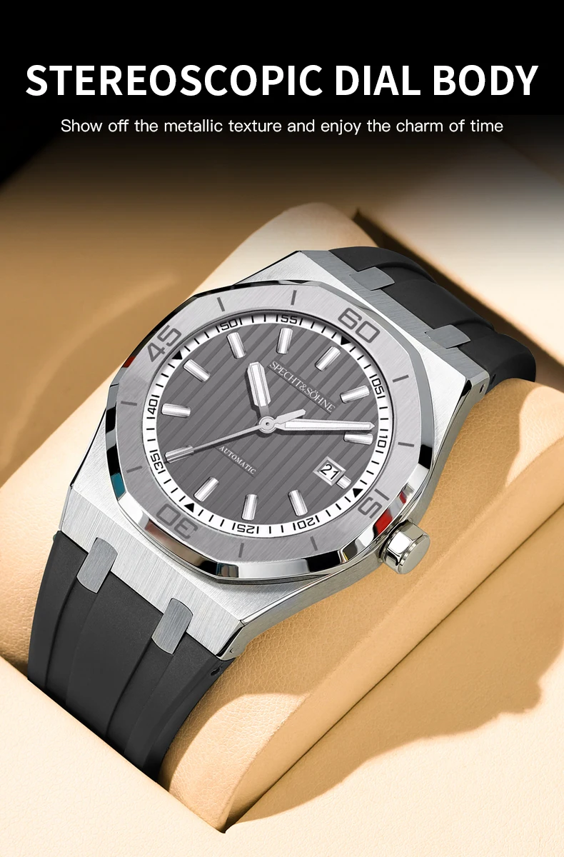 Specht&Sohne New Classic Men's Watch 50M Waterproof Luminous Sapphire Crystal Blue Automatic Mechanical Watches Reloj Hombre Scc604344dd53461cb6d2cb3460443f89W