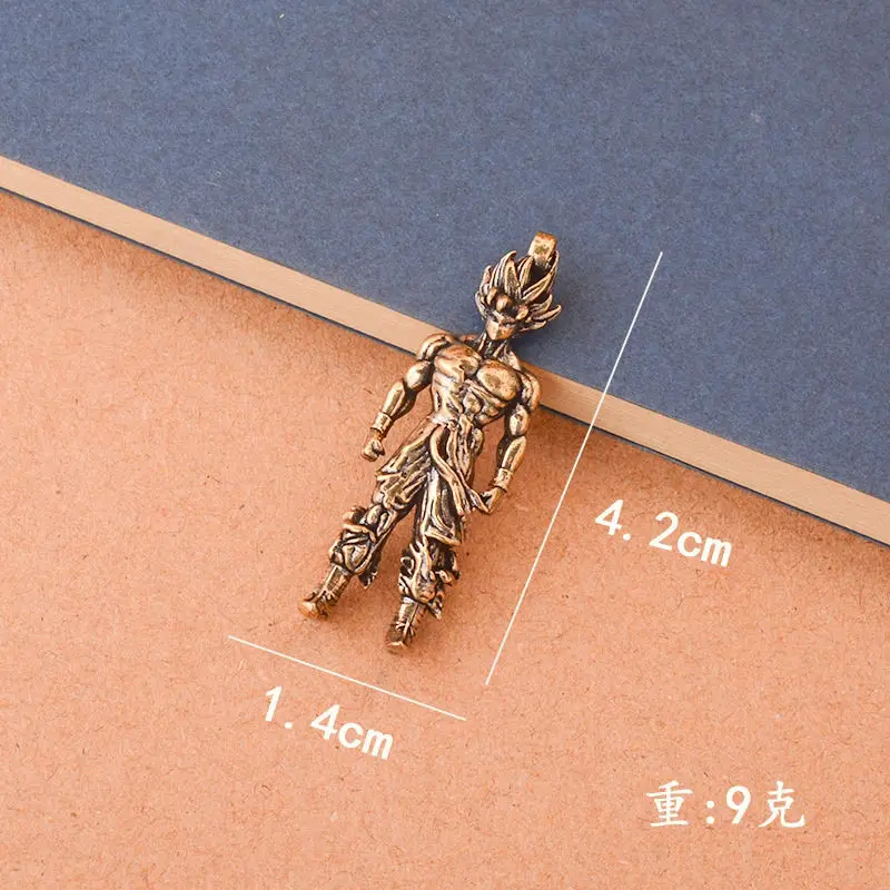 Dragon Ball periphere Messing Retro alte Wukong Charakter Schlüsselanhänger Anhänger Auto Tasche Anhänger kleine kreative Sammlung Dekoration