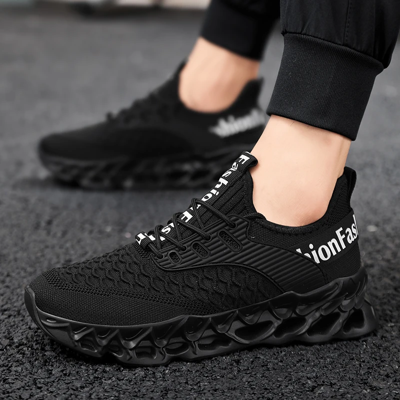 YRZL Running Shoes Breathable Lightweight Sneakers Outdoor Mesh Mens Sport Shoes Athletic Jogging Tenis Walking Shoes Man