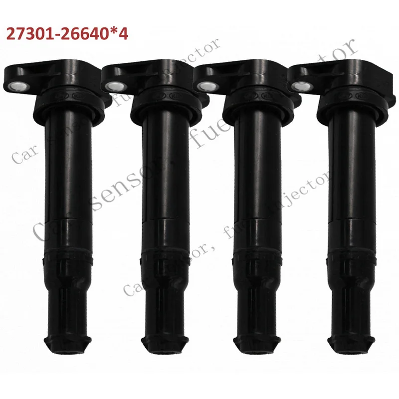 Q+ Set of 4 Ignition Coils 27301-26640 for Hyundai Kia Accent Rio II JB 1.6L G4ED