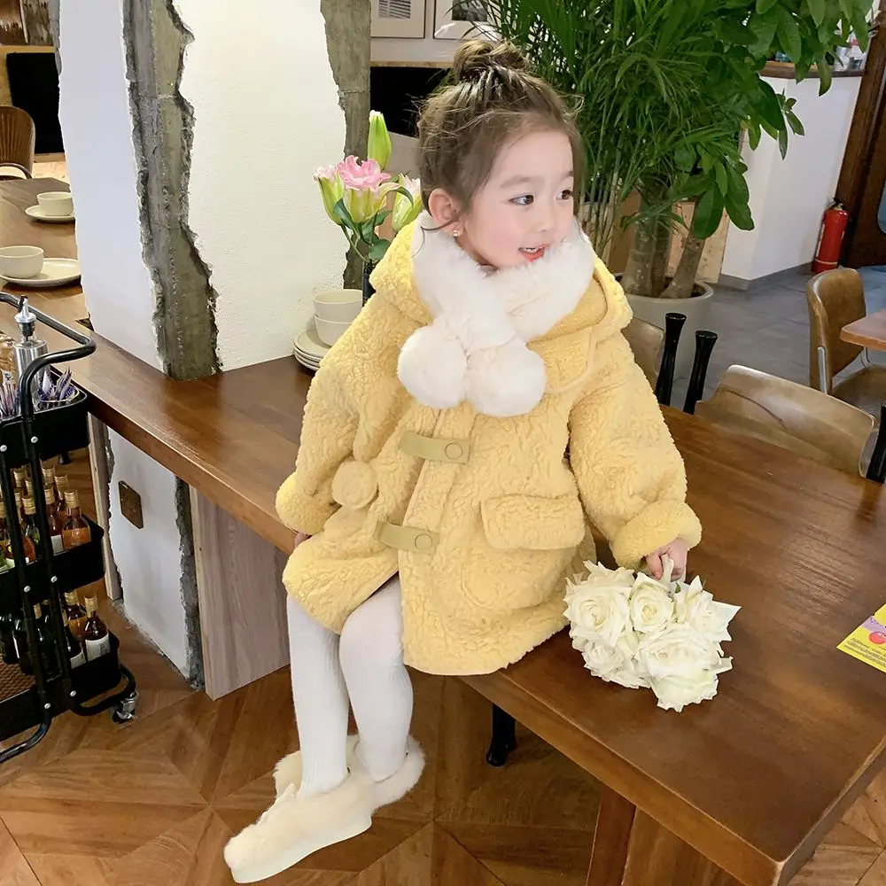 Childrens Clothing Autumn Winter Outerwear 2026 Spring New Product Cute Solid Color Cute Gentle Sweet Loose Two-piece Set