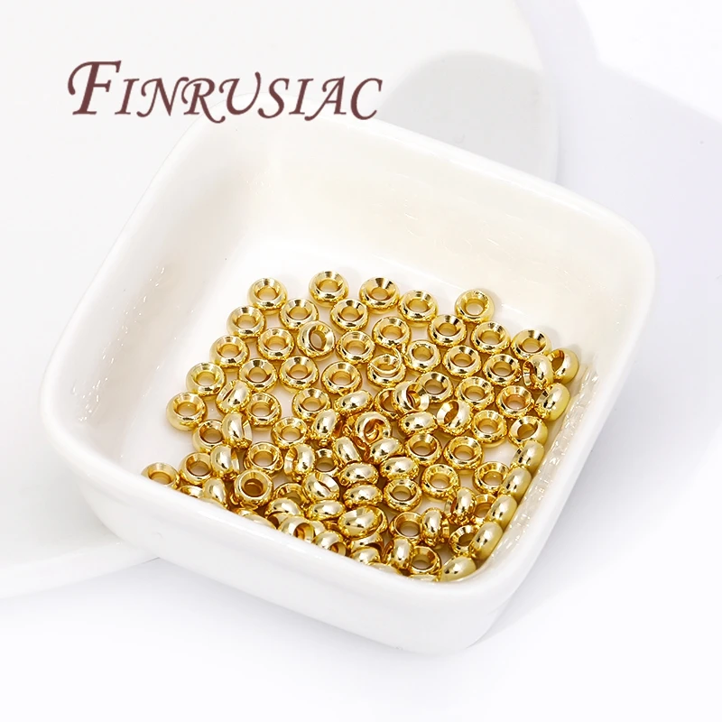 Spacer Beads for Bracelets, 18K Gold Plated Separators