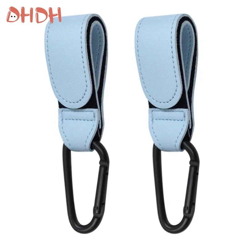 2個入り レザー ベビーカーフック 調節可能 PU カートフック おむつバッグハンガー ベビーカーオーガナイザー 旅行用品 ママと子供向け