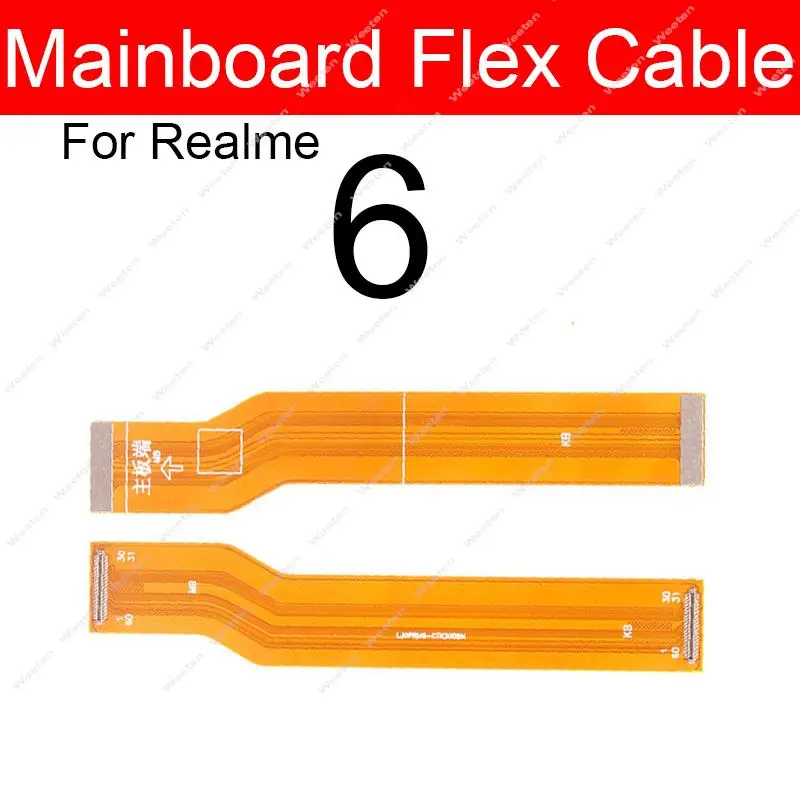 For Realme 3 5 6 7 8 Pro 5G 3i 5i 5S 6i 7i Mainboard Flex Cable LCD Motherboard Connector Flex Ribbon Repair Parts