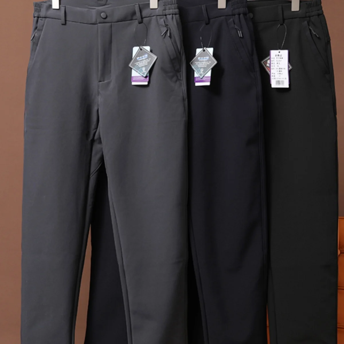 

Мужские повседневные брюки для активного отдыха, прямого кроя, водонепроницаемые, теплые, мягкие, эластичные, осенне-зимние, термо-штаны прямого кроя