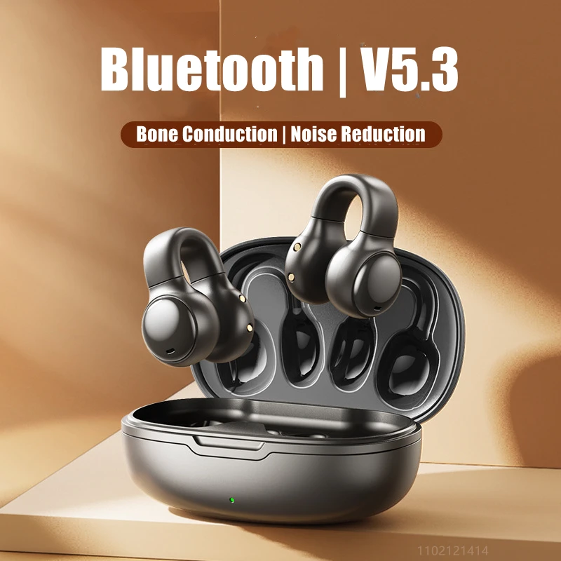 Bone Conduction Headphones TWS Wireless Bluetooth 5.3 Noise Reduction Earphones Stereo Earbuds Waterproof Headset 2023 NEW