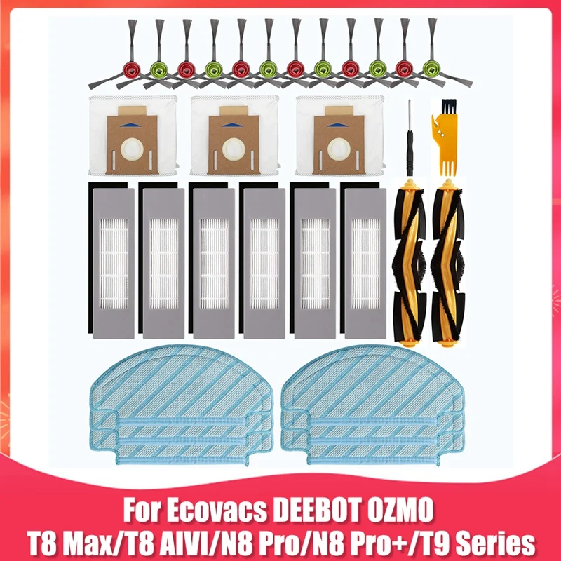 

Комплект аксессуаров для замены робота-пылесоса Ecovacs DEEBOT OZMO T8 AIVI T8 Max N8 Pro N8 Pro + T8 T9 Series