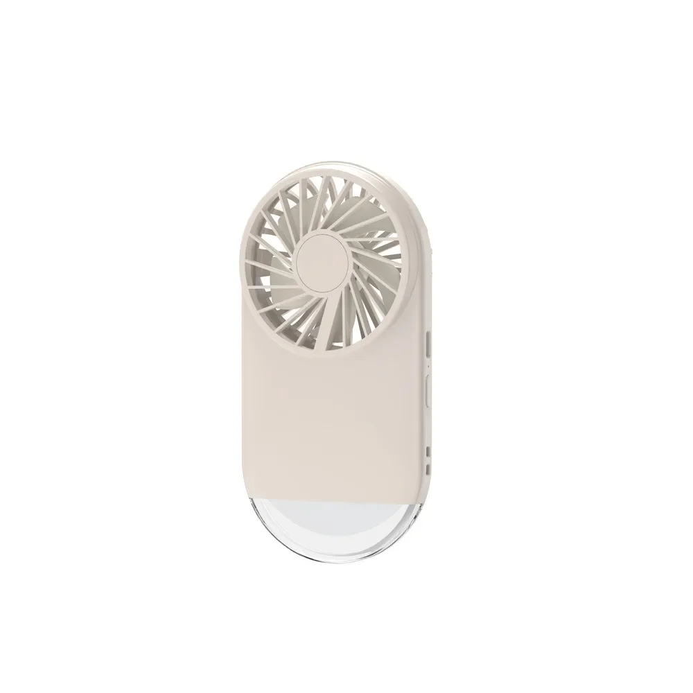 2024Summer Handheld Mini Fan Lightweight Portable Four-Speed Adjustable Built-in Night Light Stylish Design Handheld or Desk Use