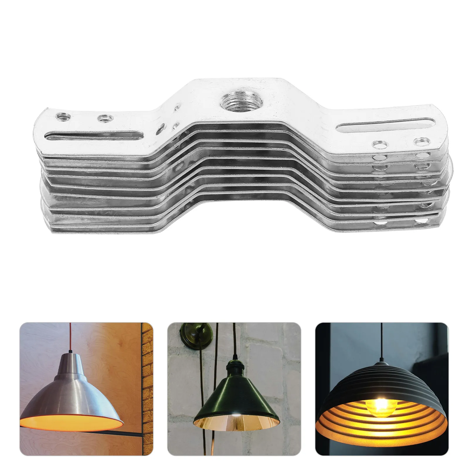 10Pcs Fixture Crossbar Heavy Duty Galvanized Iron Ceiling Plate Chandelier Pendant Lamp Wall Light Hardware