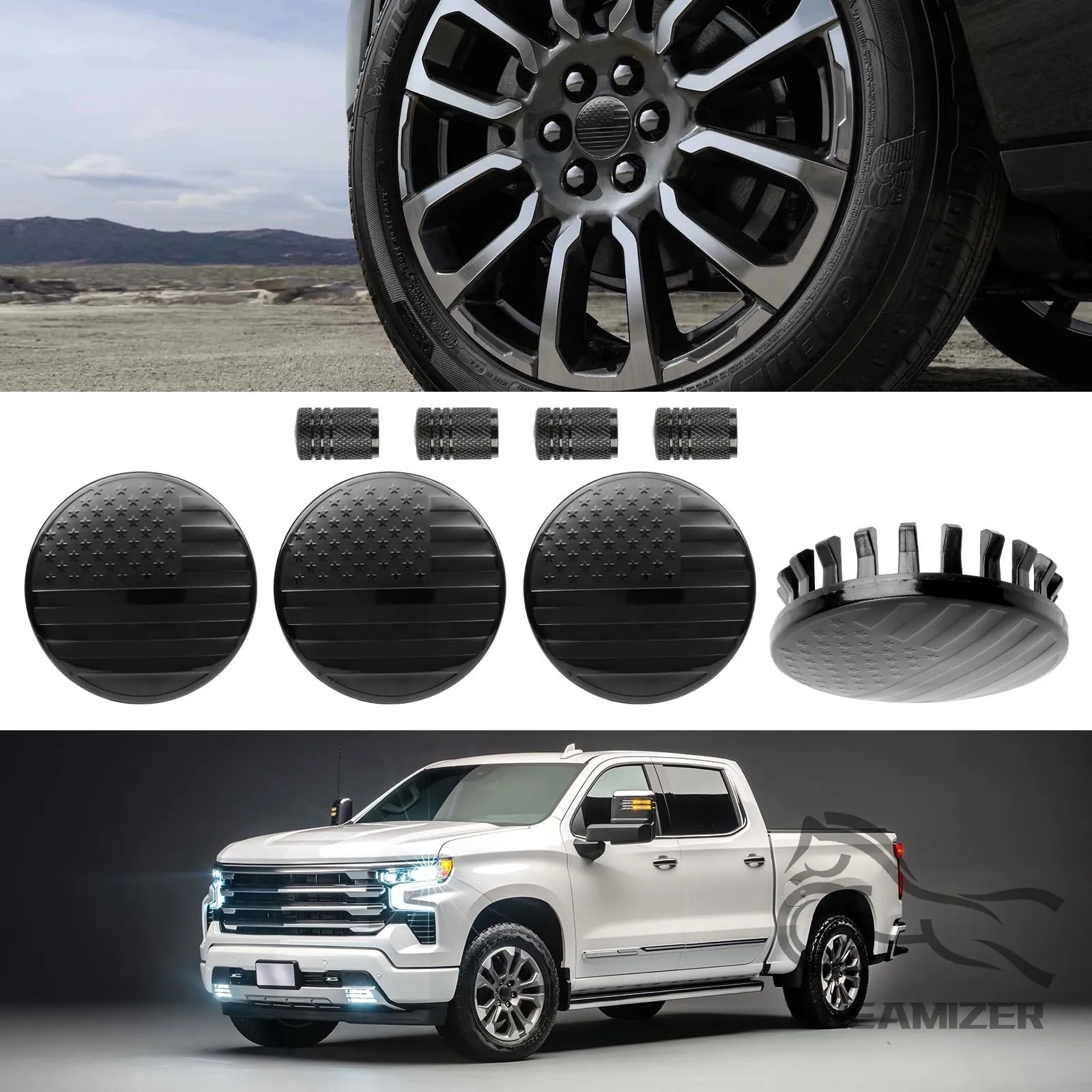 

83mm Wheel Center Cover Wheel Hub Center Integrated Cover fit Most 20 22 Rims For Suburban Silverado Tahoe For GMC Sierra