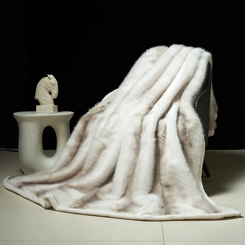 

Super soft, imitation fox, fur, blanket quilt, blanket