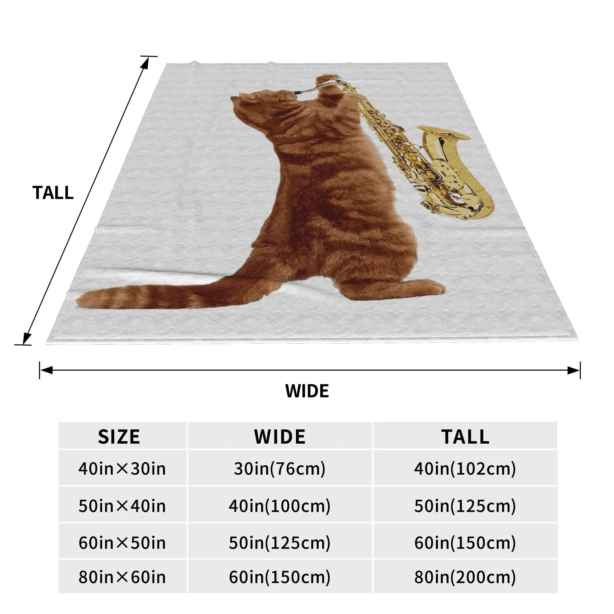 Saxophone Player Music Art Girls Y2k Graphic Blankets Soft Warm Flannel Throw Blanket Cover for Bed Living room Picnic Travel