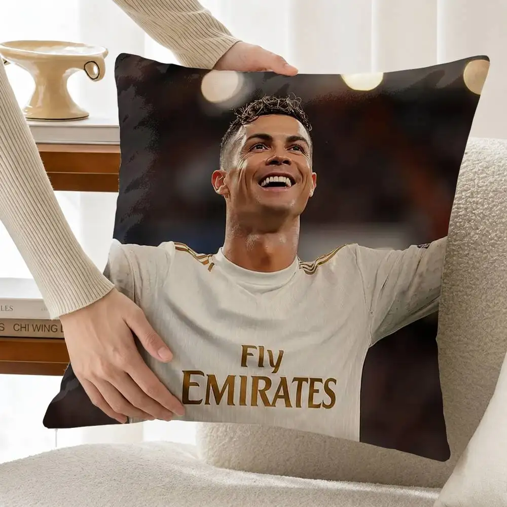 The Goat Cool C-CR7 Cristiano Ronaldo Customizable Square Cushion Cover Double Sided Print Pillow Case