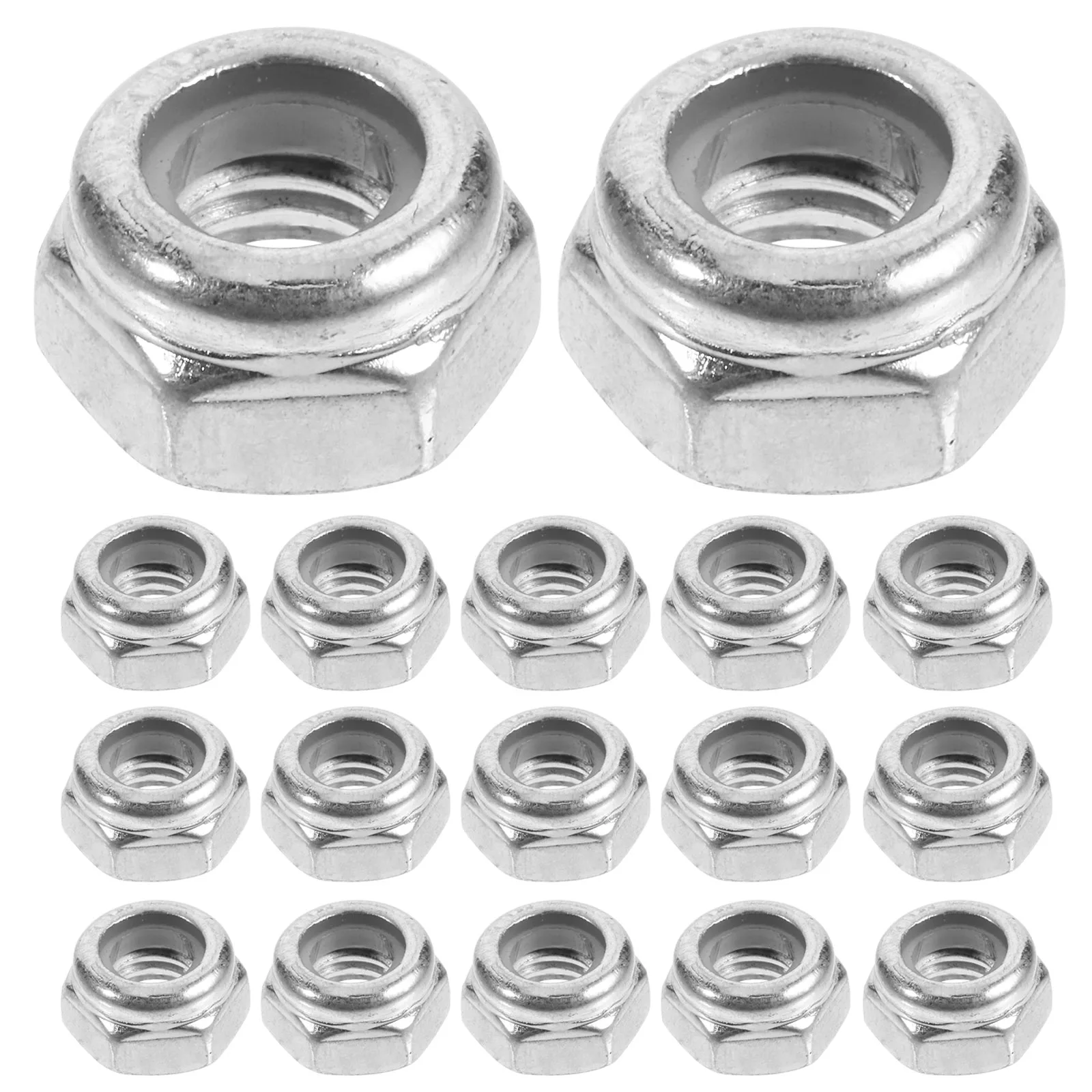 

100 Pcs Locknut Hardware Hexagon Nuts Latch Locking Insert Tool Kit Inserts Furniture Connecting Fastener