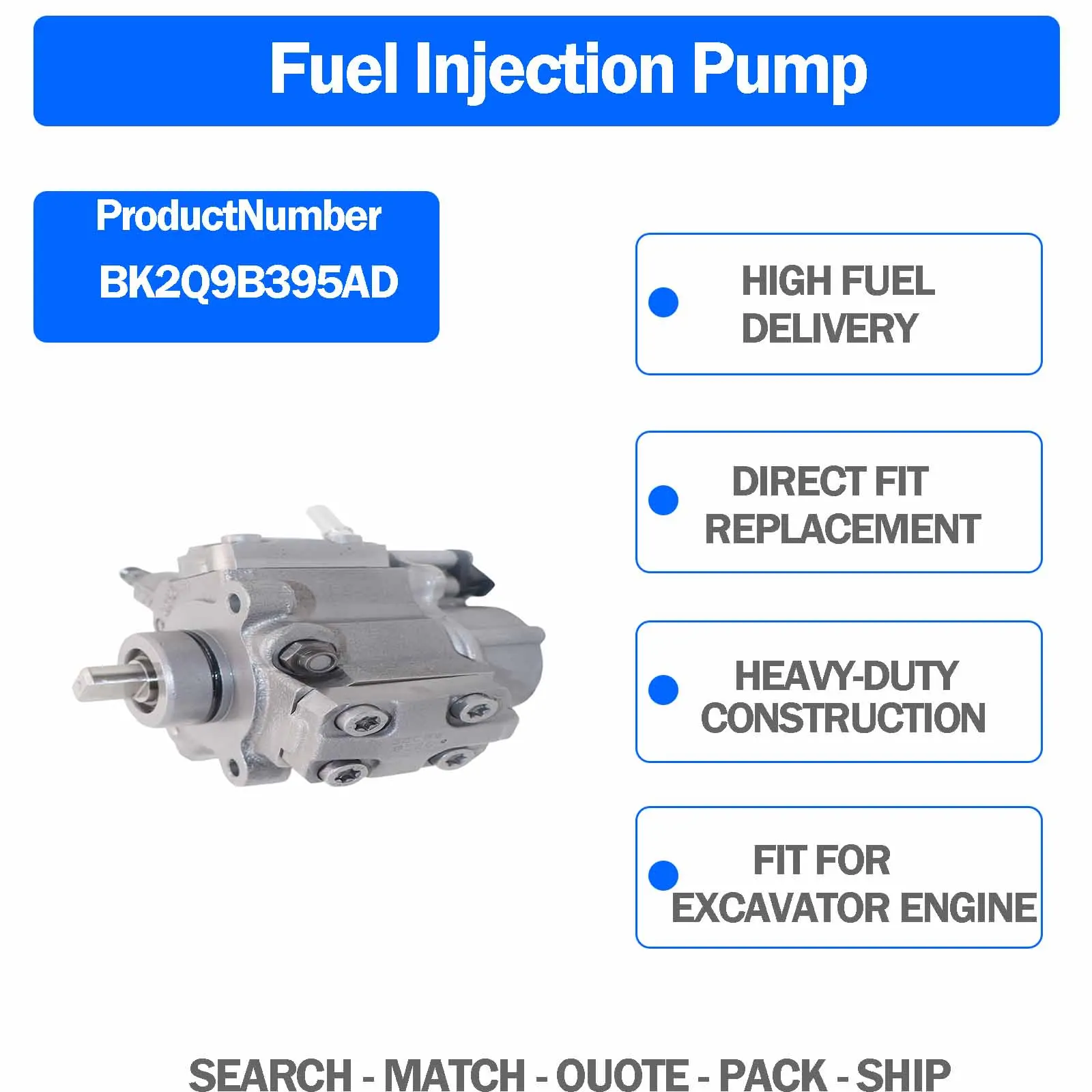 Fuel Injection Pump BK2Q9B395AD A2C53344443 For FORD TRANSIT 2.2 TDCI DRFB CYFA CYFB CYFD CYRB CYRC DRFE 100-155 H/P-2011