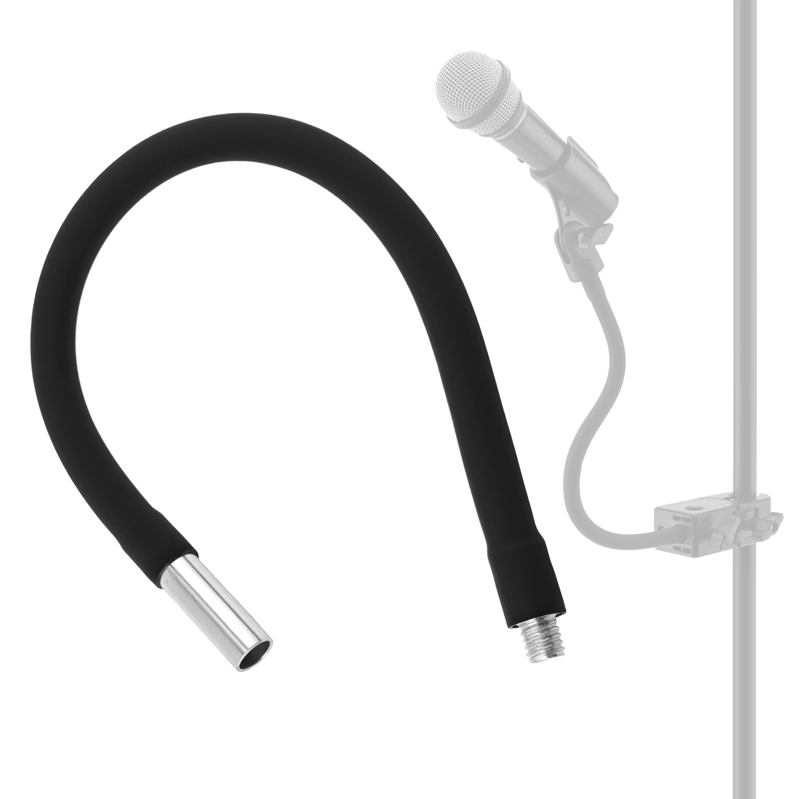 

13 inch Flexible Microphone Gooseneck Tubing Phone Stand Desktop Mic Holder 3/8 Male Microphone Tripod
