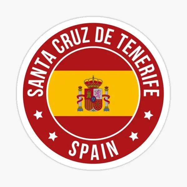 

Spain Tenerife Flag Badge Stickers Car Bumper Laptop Bicycle Window Camper PVC Decorative Accessories Decals