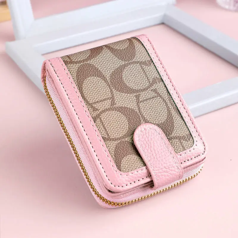 NEW Women\'s Wallet Tri Fold Card Bag Multi-function Driving License Package Large Capacity Money Bag Small Zipper Purse