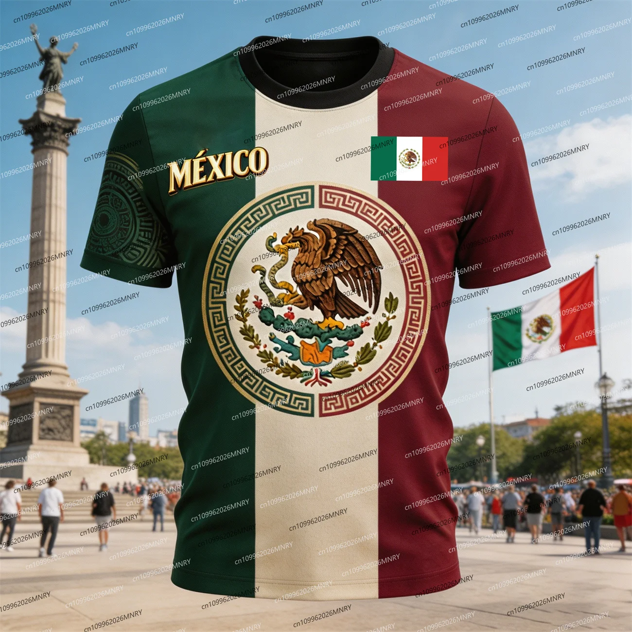 2026 Mexico Jersey National Flag Funny T Shirts Woman 3D Pattern Woman Short Sleeve Tee Outdoor Football Sports clothing