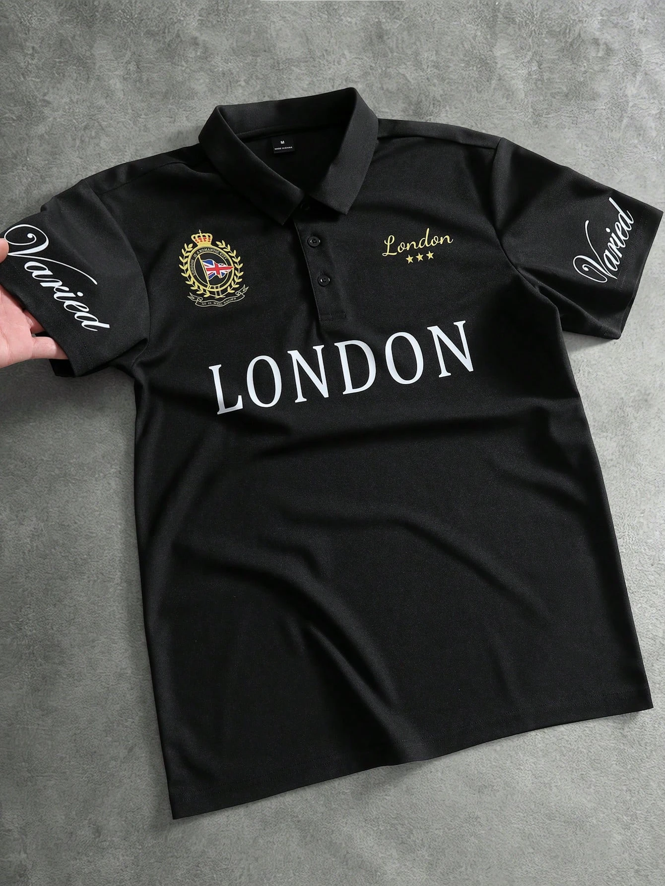 City Limited London Polo Shirt, Printed Round Neck Polo, Suitable for Both Men and Women To Wear in Summer