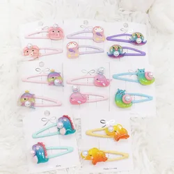 2Pcs Hairpin Girl Animal Cute Hair Head Hair Accessory Elephant Dinosaur Headpiece Hairpin Cartoon Headband Hairpin Headpiece