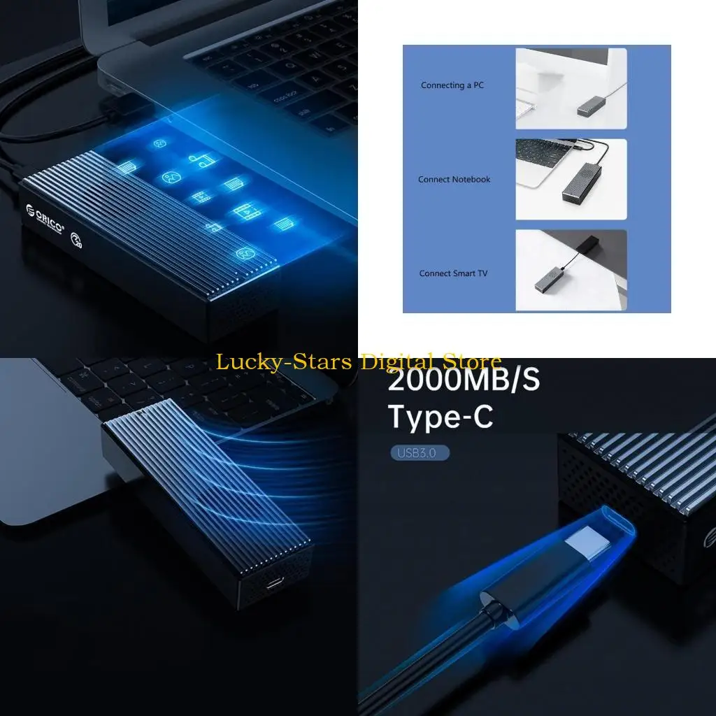 

T3EE 20Gbps M.2 NVME SSD Case USB3.2 GEN2 Type-C NVME SSD Enclosure M2PVC3-G20