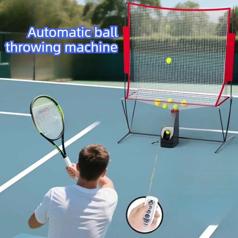 

Lightweight Tennis Ball Machine Large Capacity Tennis Throwing Machine Remote Control Balls Trainer Portable Sports Equipment