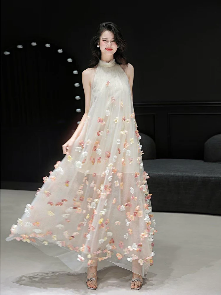

Beautiful Super Fairy Morning Gowns Female Bride Toast Dress Light Luxury Minority Sweet Flowers Engagement Banquet Evening