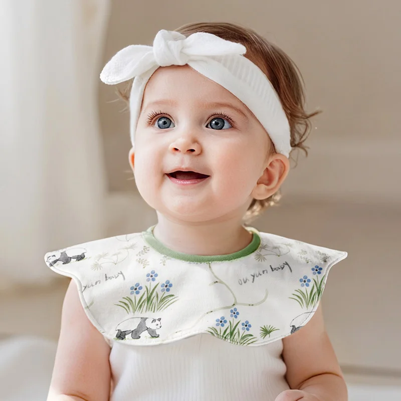 

OUYUN детский нагрудник для слюней, хлопковый водонепроницаемый нагрудник-бандана, мягкий впитывающий нагрудник для новорожденных 28x26 см